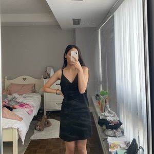 TOPSHOP BLACK CROSSBACK DRESS SIZE 2